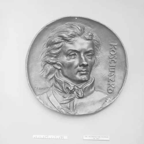 Thaddeus Kosciuszko, Polish patriot (1746–1817) by Pierre-Jean David d'Angers, metalwork, 1800-1899