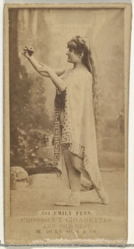 Card Number 384, Emily Fenn, from the Actors and Actresses series (N145-3) issued by Duke Sons & Co. to promote Cross Cut Cigarettes by W. Duke, Sons & Co., photograph, 1880-1889