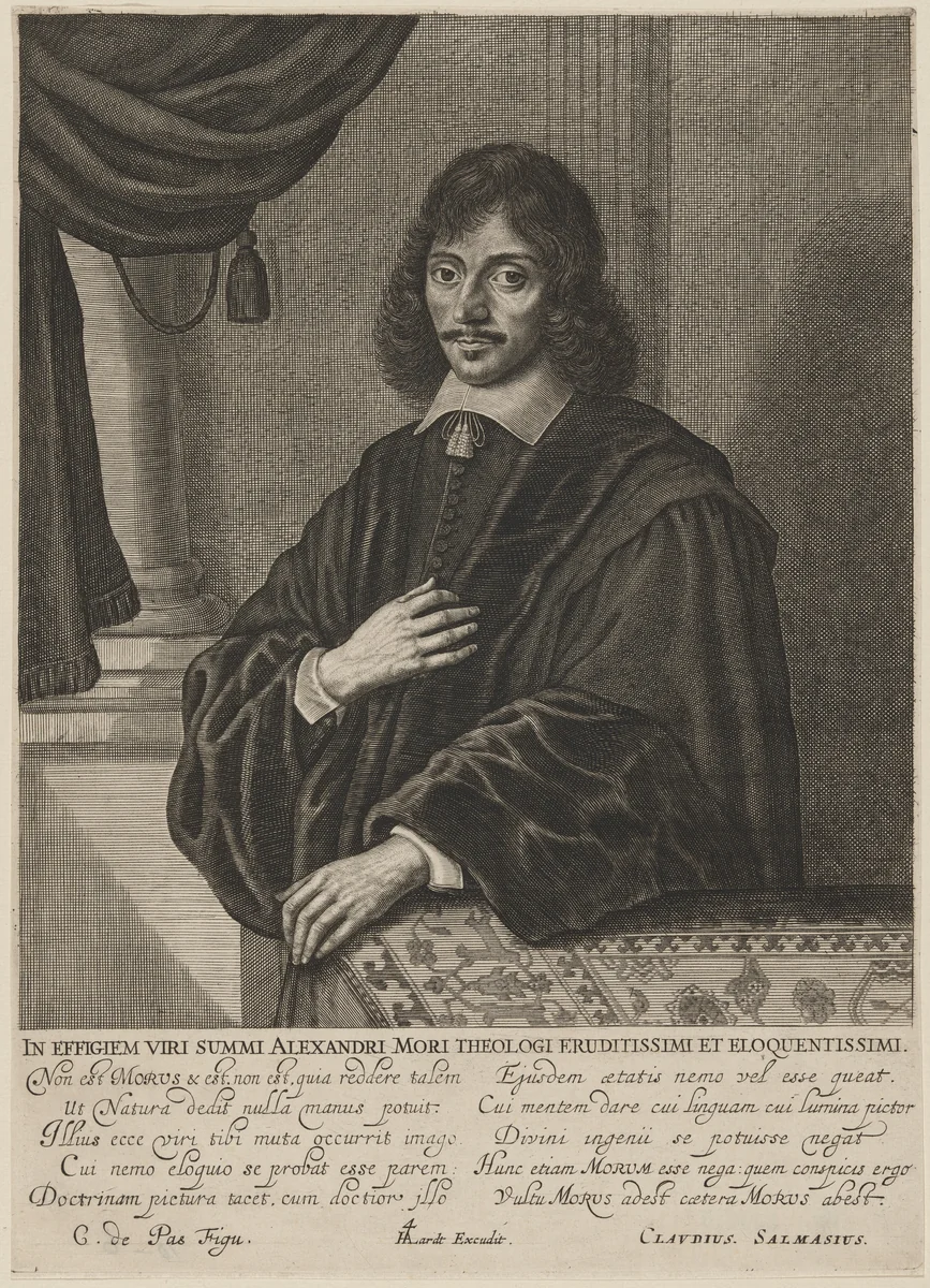 Alexander More by Crispijn van de Passe I, print, 1565-1637