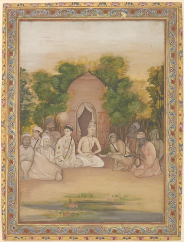 A Gathering of Holy Men of Different Faiths by Mir Kalan Khan, manuscript, 1745-1799