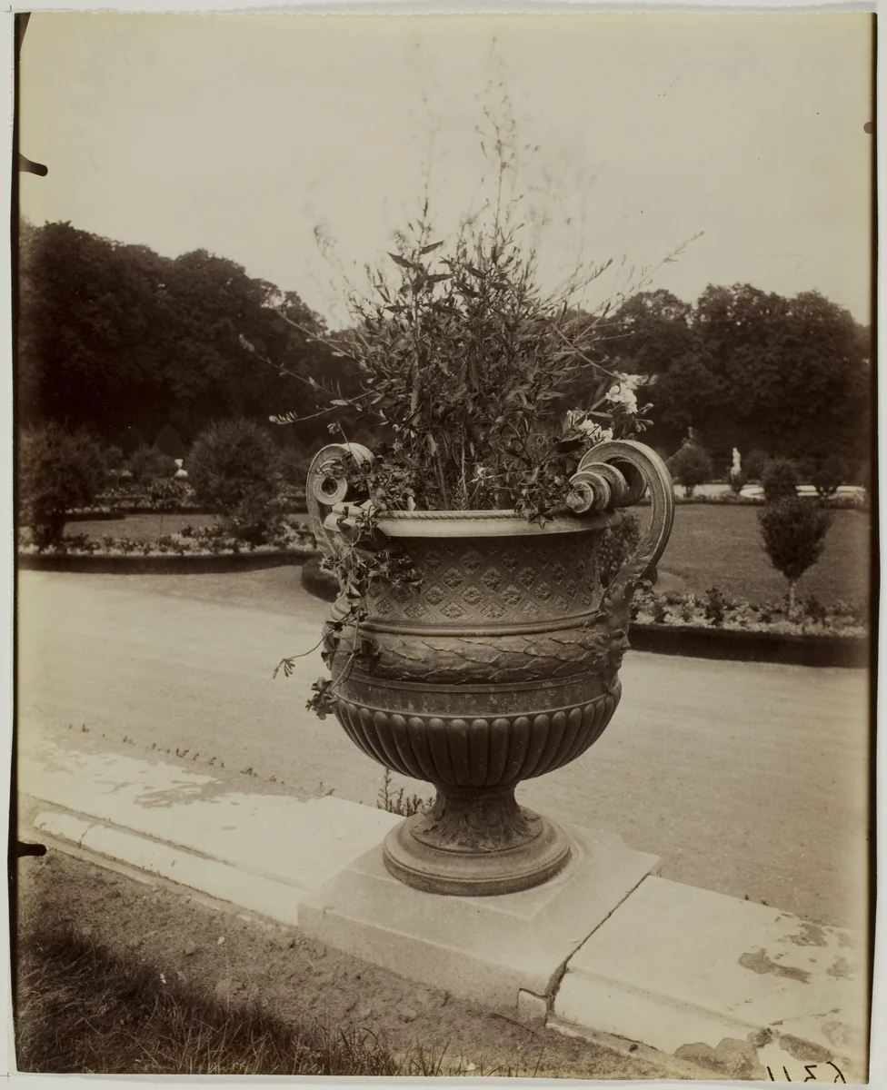 Versailles, Vase par Ballin by Jean-Eugène-Auguste Atget, photograph, 1902