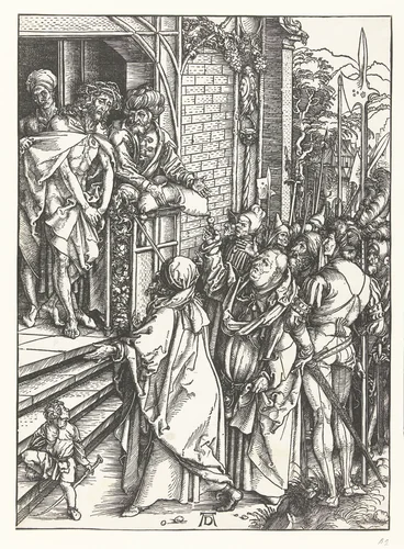 Christus aan het volk getoond (Ecce homo) by Unknown, print, 1498