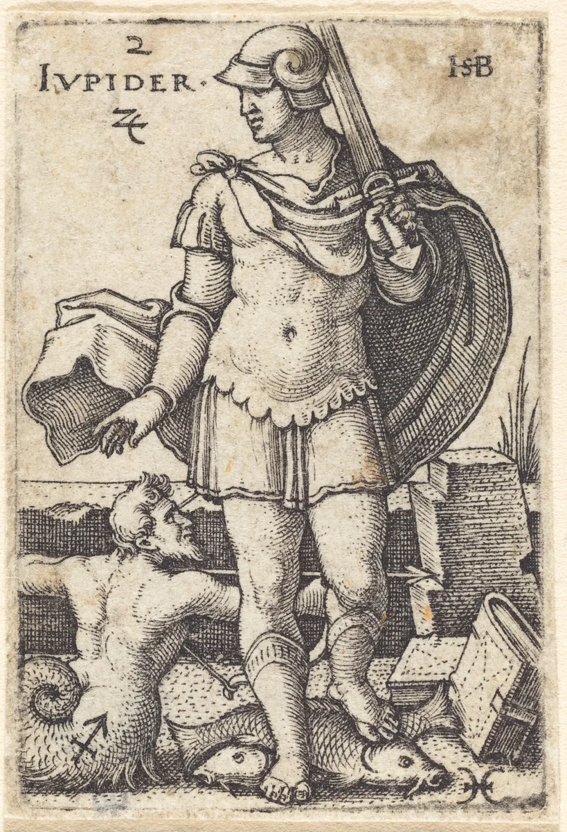 Jupiter by Sebald Beham, print, 1539