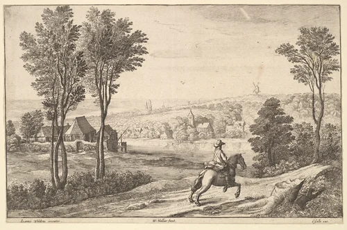 The Horseman by Wenceslaus Hollar, print, 1650