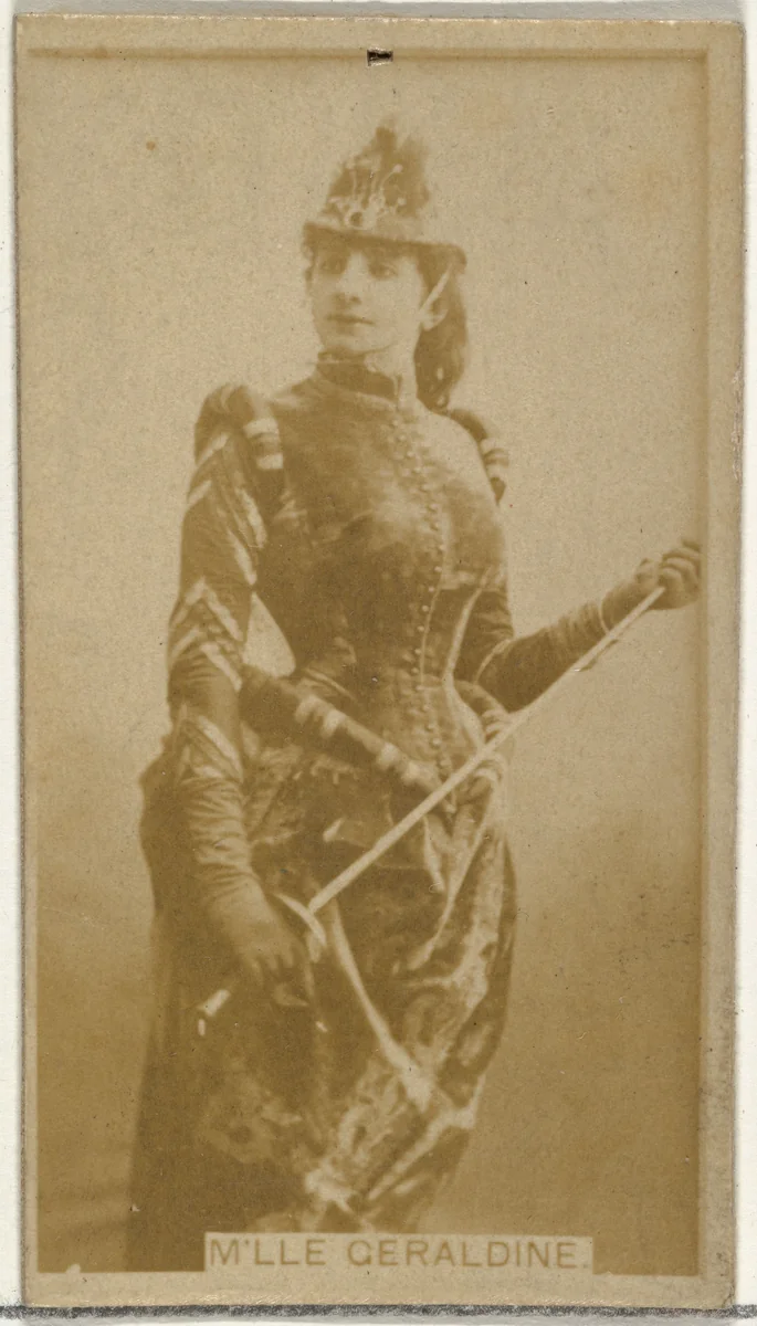 M'lle Geraldine, from the Actors and Actresses series (N145-8) issued by Duke Sons & Co. to promote Duke Cigarettes by W. Duke, Sons & Co., photograph, 1890-1895