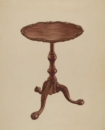 Tripod Stand by Lorenz Rothkranz, index of american design, 1935-1942