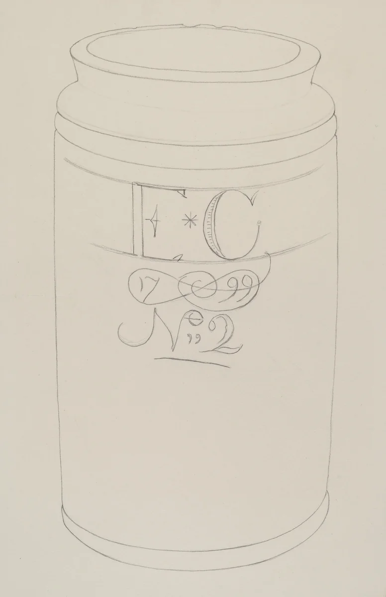 Jar by American 20th Century, index of american design, 1940