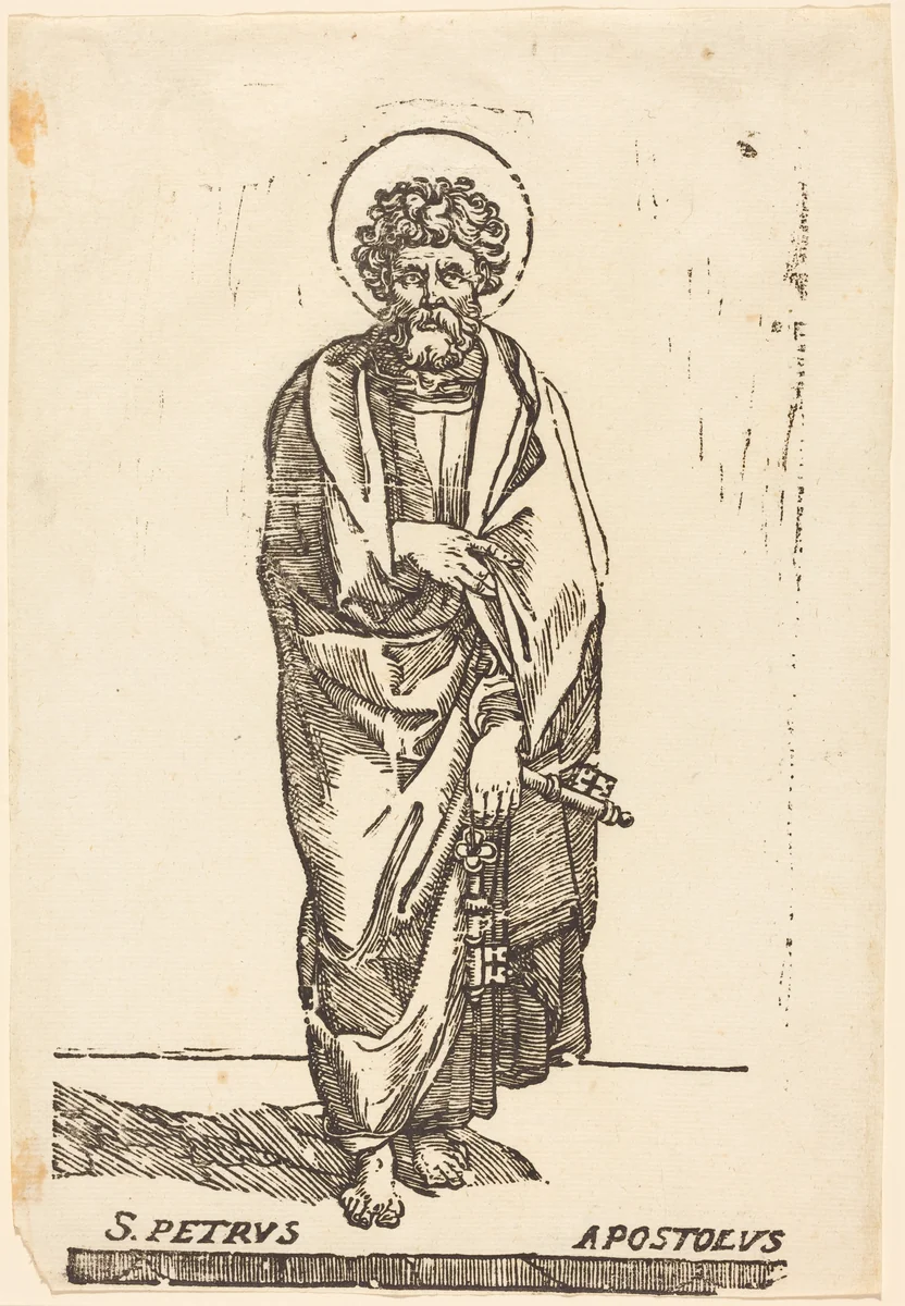 Saint Peter by Jacques Stella, print, 1596-1657