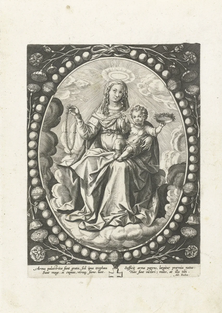 Maria met kind by Unknown, print, 1576-1628