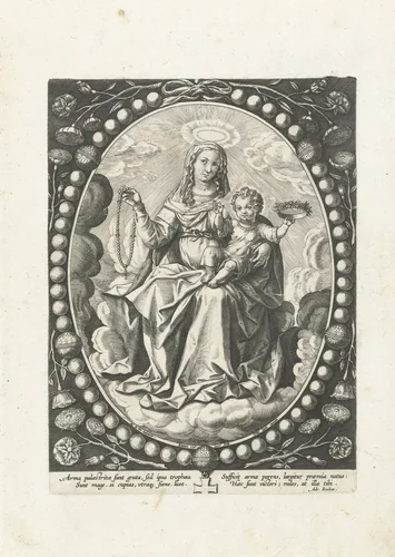 Maria met kind by Unknown, print, 1576-1628