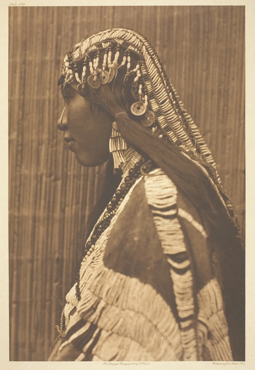 Wishham Girl, Profile by Edward Curtis, print, 1910