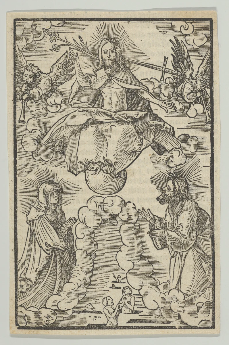 The Last Judgment, from Hymmelwagen auff dem, wer wol lebt... by Hans Schäufelein, print, 1517