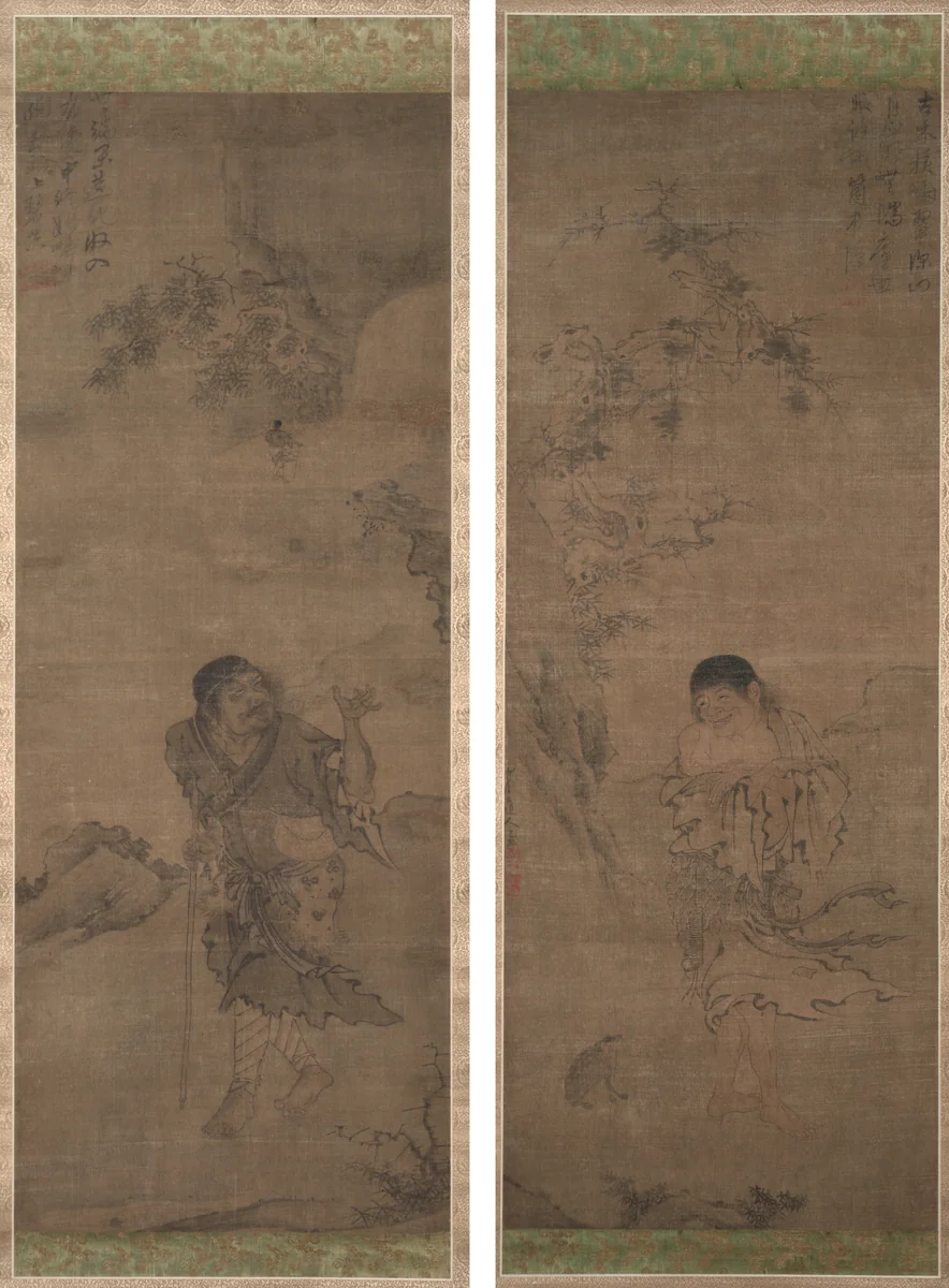 Li Tieguai; Liu Haichan by Unknown, painting, 1300-1399