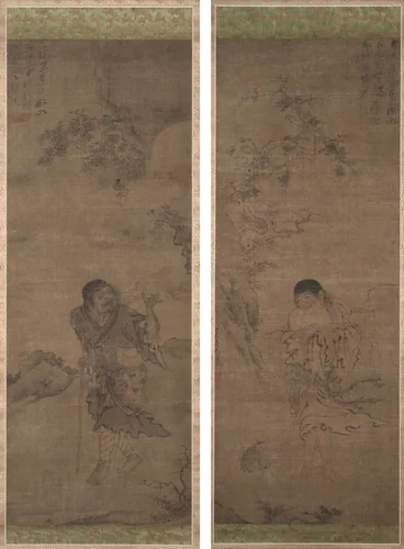 Li Tieguai; Liu Haichan by Unknown, painting, 1300-1399