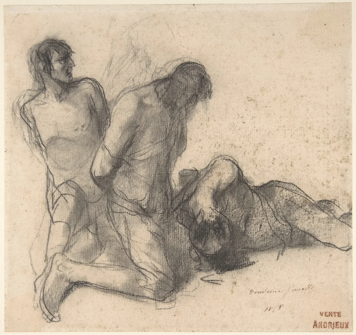 Vendéan Fusillé by Clement-August Andrieux, drawing, 1835-1880
