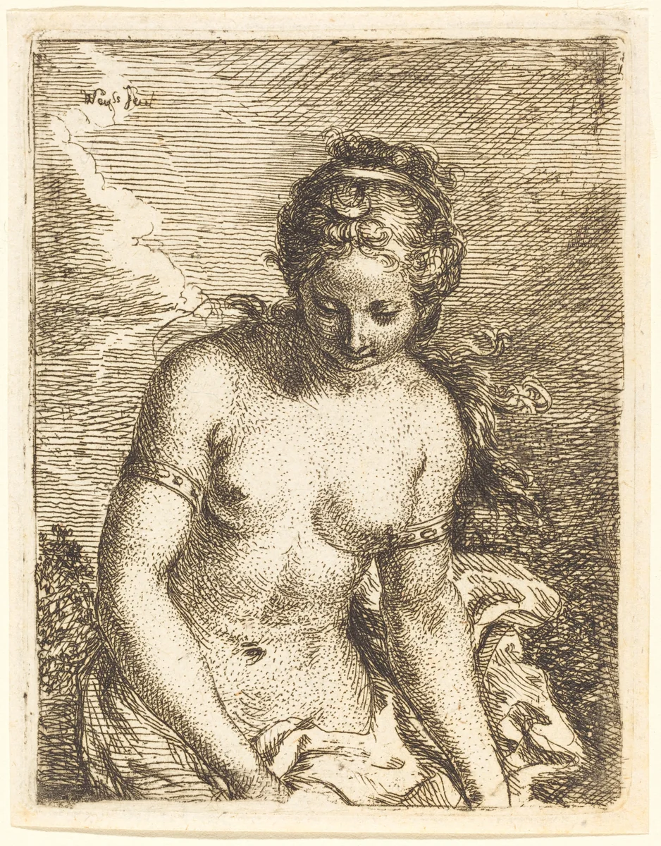 Diana by Bartholomäus Ignaz Weiss, print, 1740-1814
