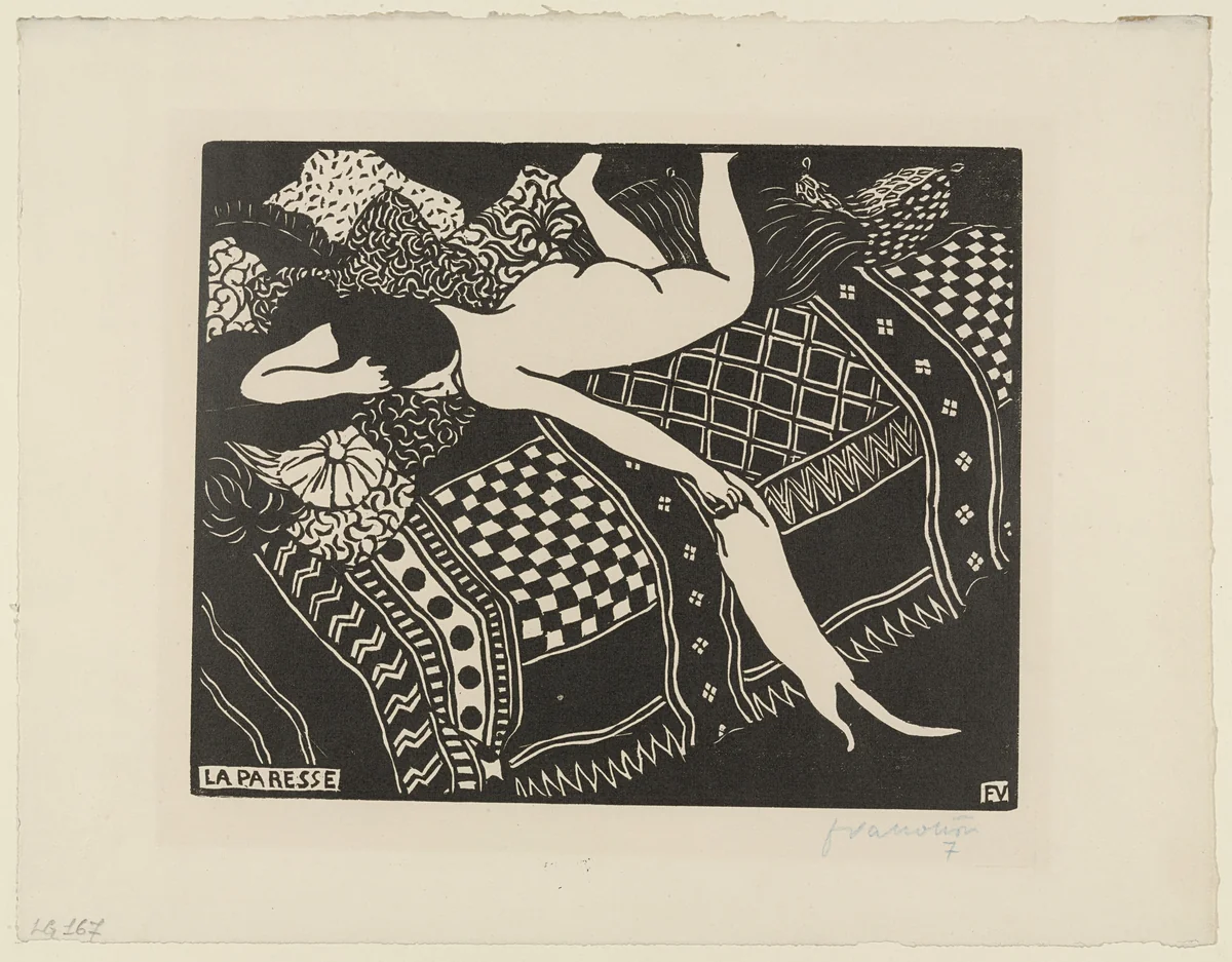 Laziness (La Paresse) by Félix Vallotton, print, 1896