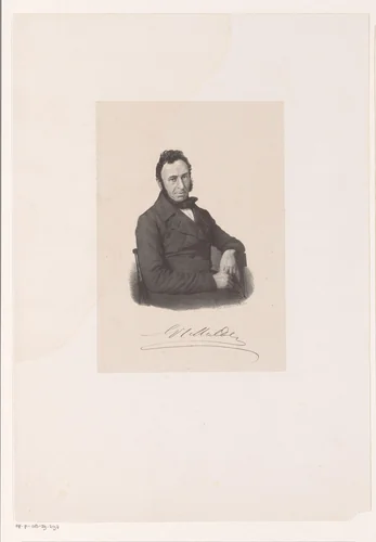 Portret van Gerardus Johannis Mulder by anonymous, print, 1849