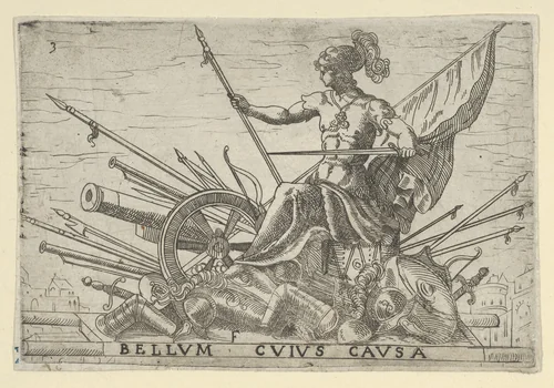 Bellum Cuius Causa (The Cause of War) by anonymous, print, 1500-1599