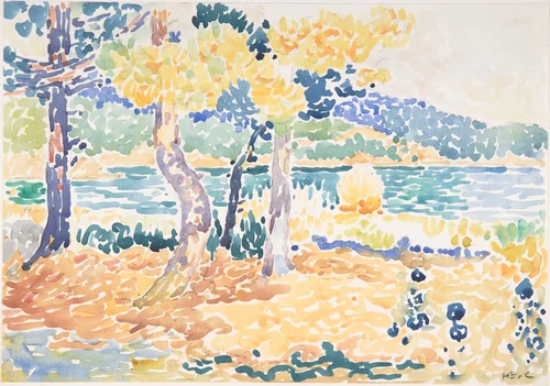 Pines on the Coastline by Henri-Edmond Cross, drawing, 1870-1910