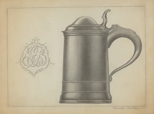 Pewter Tankard by Charles Cullen, index of american design, 1936