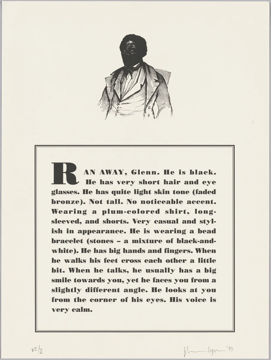 Untitled by Glenn Ligon, portfolio, 1993