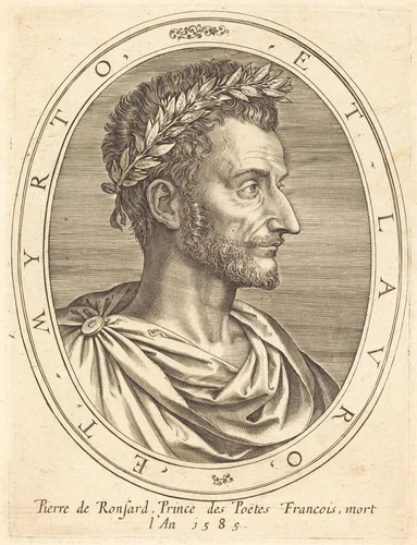 Pierre de Ronsard by Michel Lasne, print, 1590-1667