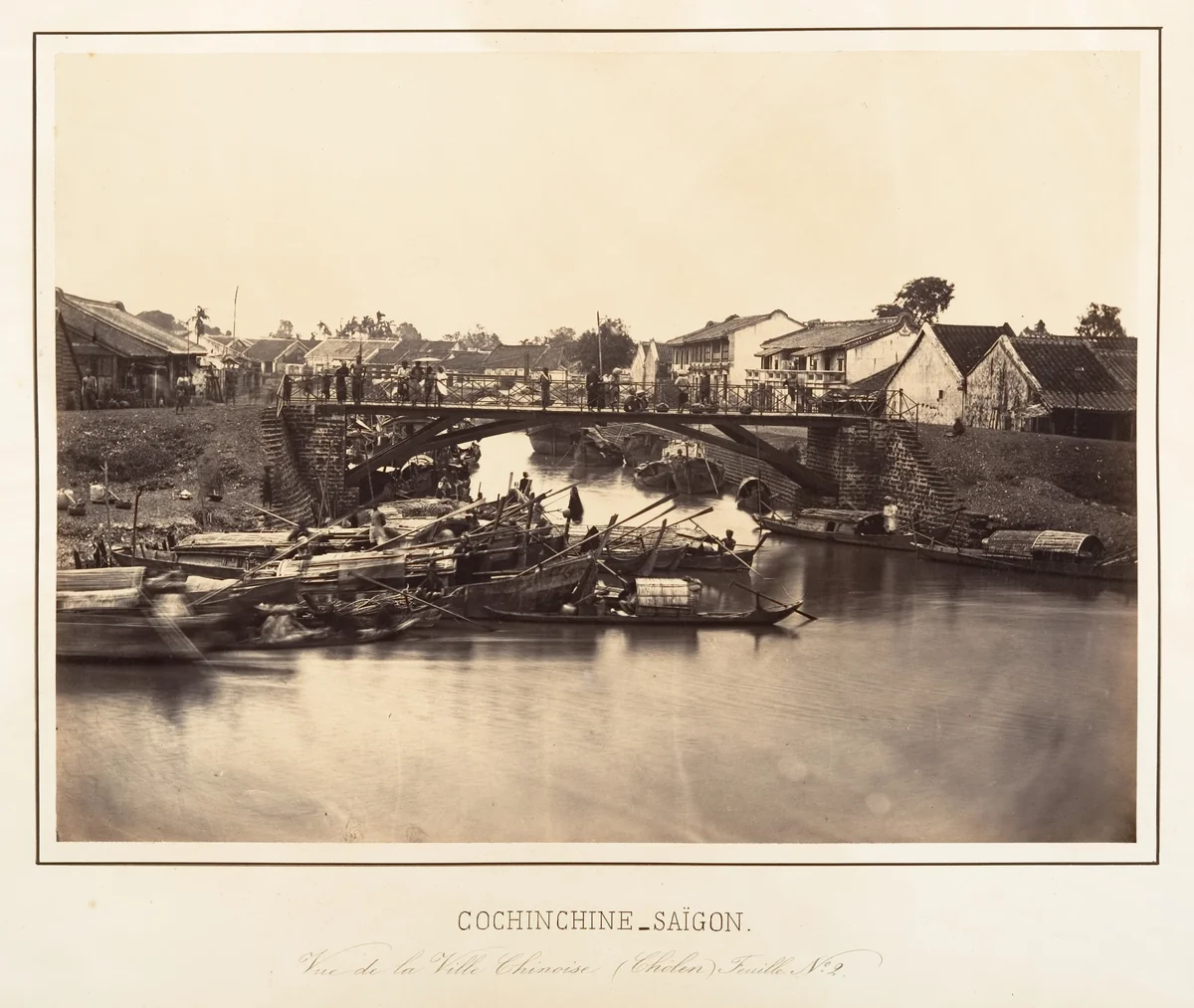 Vue de la Ville Chinoise (Cholen) Feuille No. 2, Saïgon, Cochinchine by Emile Gsell, photograph, 1866