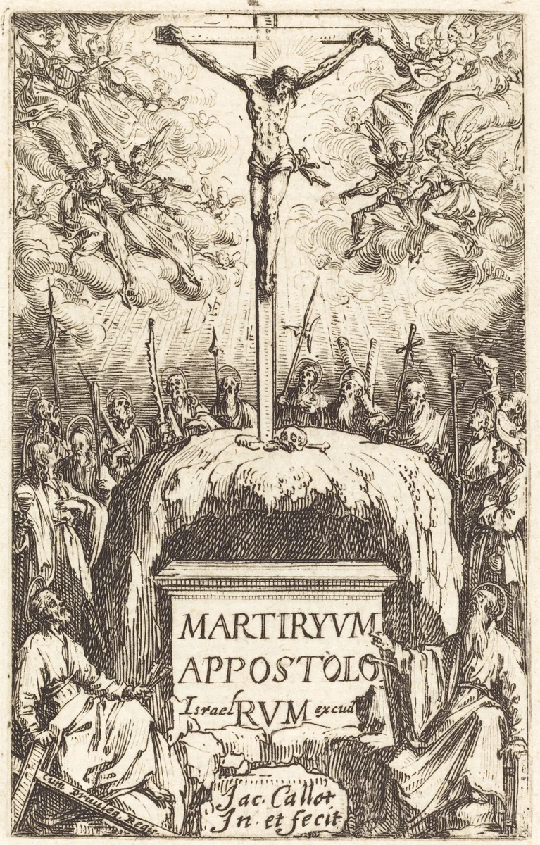 Title Page for "The Martyrdoms of the Apostles" by Jacques Callot, print, 1634-1635