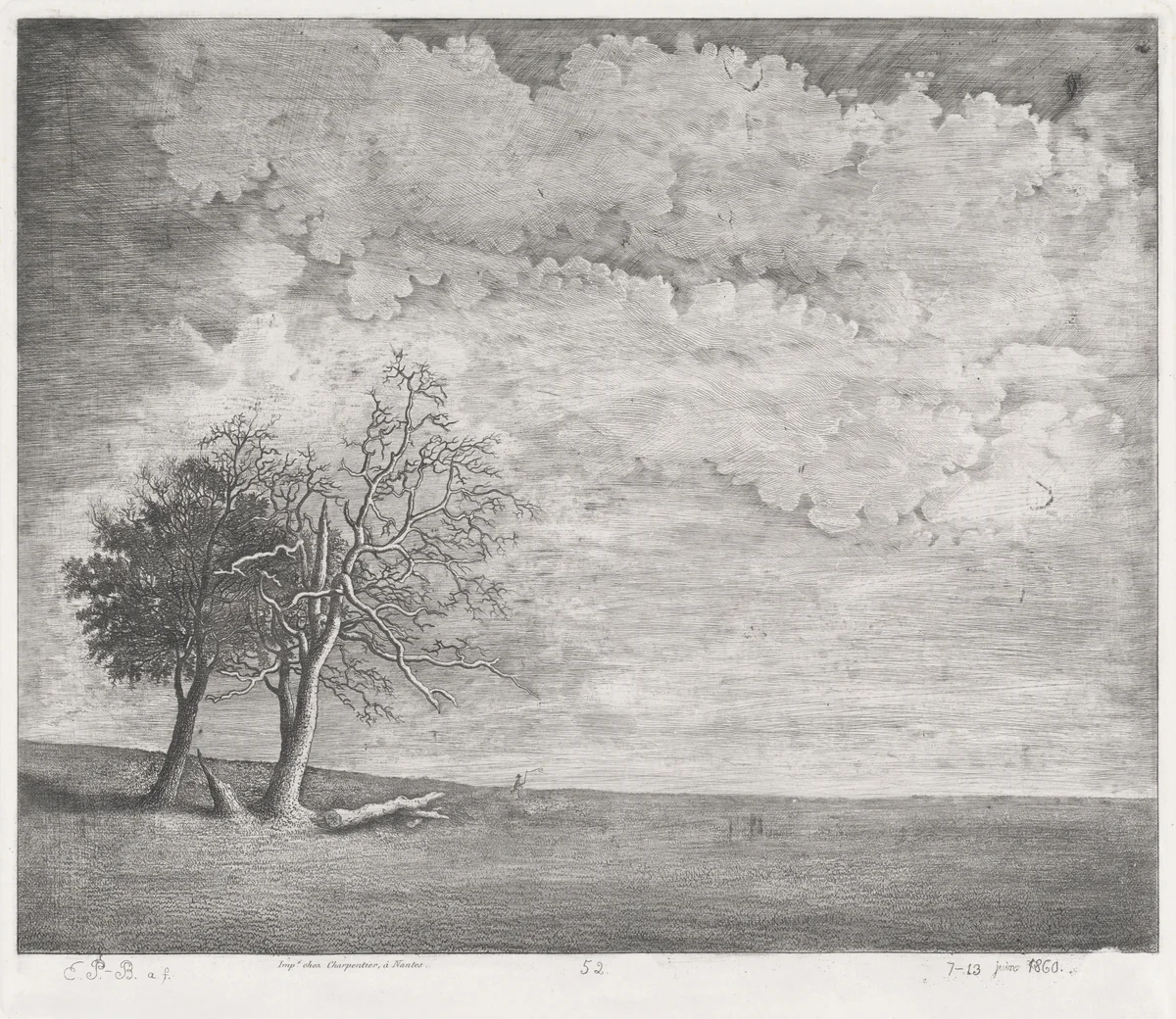 A Heath by Emmanuel Phélippes-Beaulieu, print, 1860