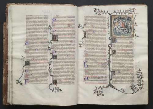 The Gotha Missal: Fol. 15v, Text by Master of the Boqueteaux, book, 1370-1380
