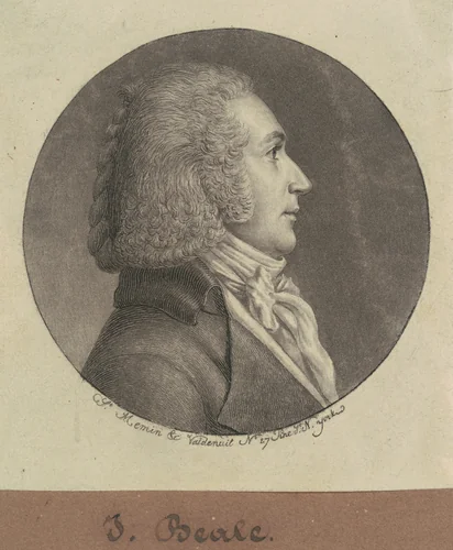 J. Beale by Charles B. J. Févret de Saint-Mémin, print, 1796-1797
