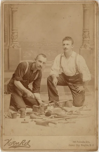 Portrait of Plumbers by Charles Henkel, photograph, 1885-1899