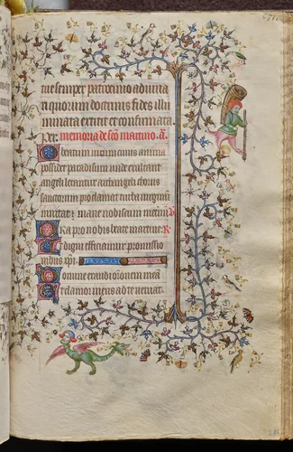 Hours of Charles the Noble, King of Navarre (1361-1425): fol. 285r, Text by Master of the Brussels Initials and Associates, book, 1400-1410