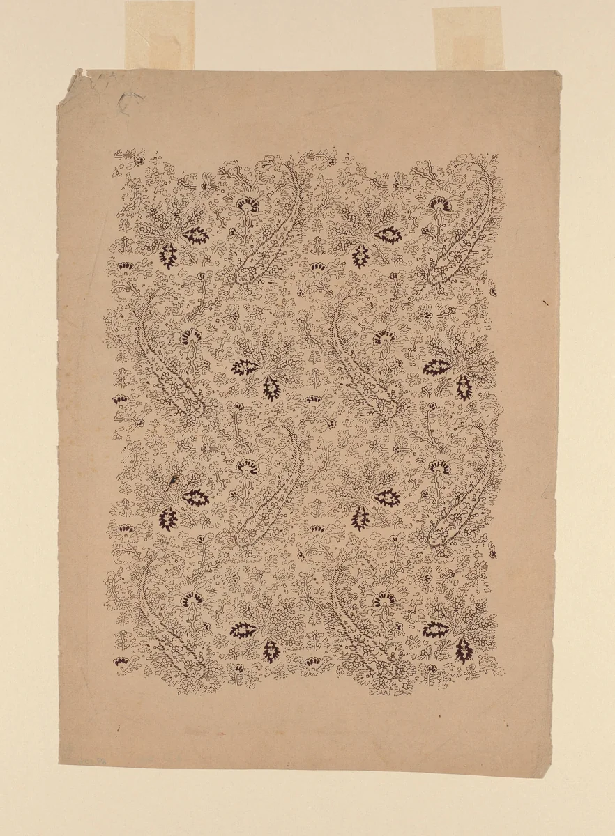 Design for a Woven Fabric by Europe, textile, 1801-1900