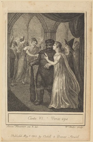 Canto VI, Verse 294 by William Blake, print, 1803