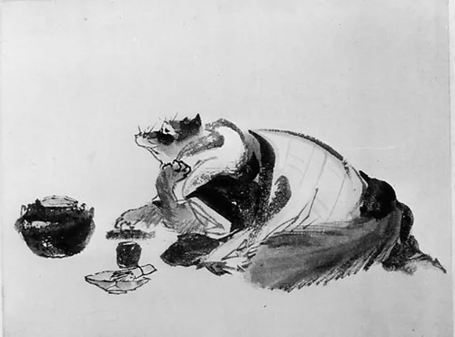Badger by Hokusai School, painting, 1800-1868