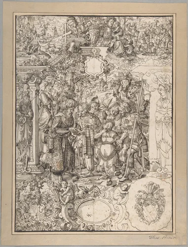 Joseph Sold by His Brothers into Egypt by Daniel Lindtmayer, drawing, 1574