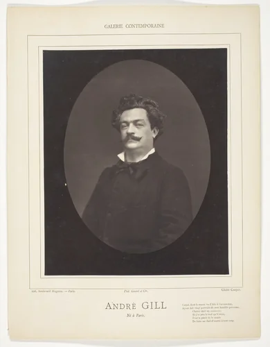 André Gill (French caricaturist, 1840-1885) by Étienne Carjat, photograph, 1871-1878