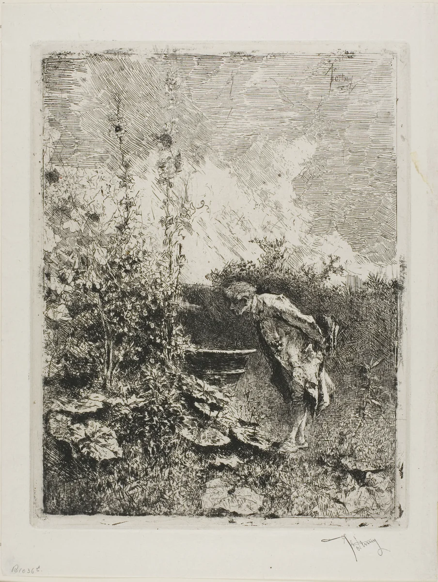 Amateur de Jardin by Mariano Fortuny, print, 1858-1874