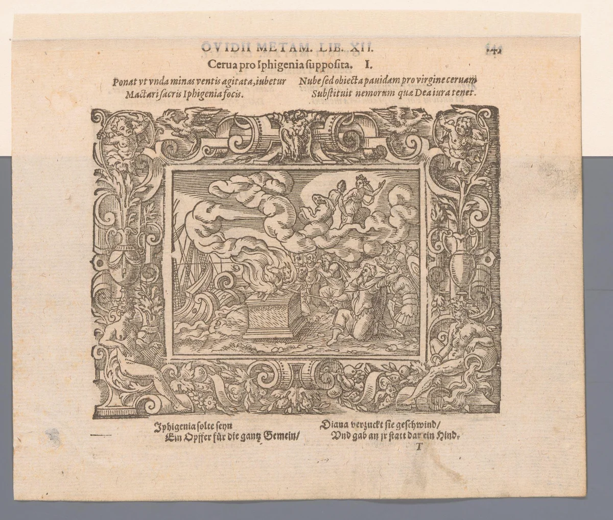 Offer van Iphigenia by Virgilius Solis, print, 1569