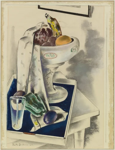 Still Life by Preston Dickinson, drawing, 1926