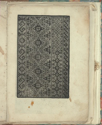 Opera Nova Universali intitulata Corona di racammi, page 16 (recto) by Giovanni Andrea Vavassore, book, 1530