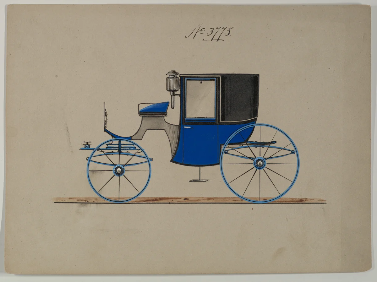 Brougham #3775 by Brewster & Co., drawing, 1882