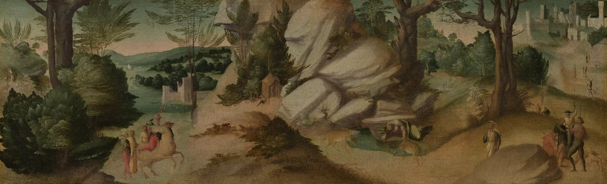 Scenes from a Legend by Giovanni Larciani, painting, 1515-1520