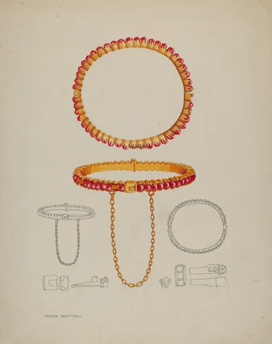 Bracelet by Tulita Westfall, index of american design, 1937