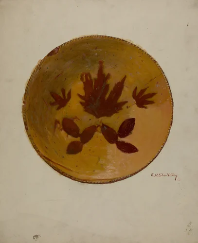 Pa. German Pie Dish by Eugene Shellady, index of american design, 1936