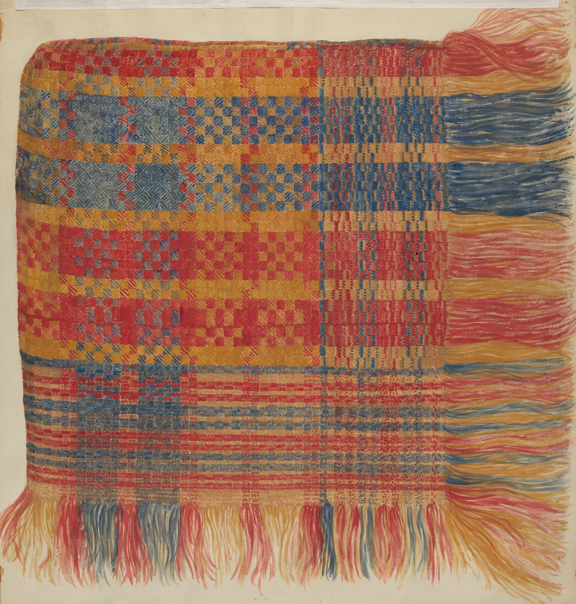 Coverlet (Plaid) by Eva Wilson, index of american design, 1936