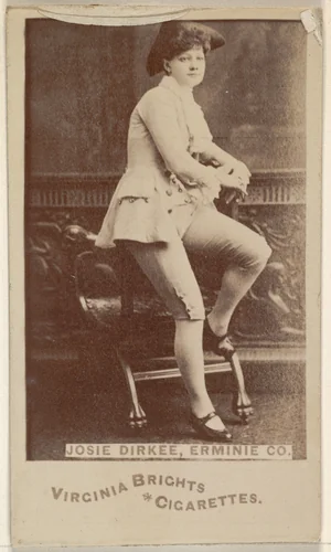 Josie Dirkee, Erminie Co., from the Actors and Actresses series (N45, Type 6) for Virginia Brights Cigarettes by Allen & Ginter, photograph, 1885-1891