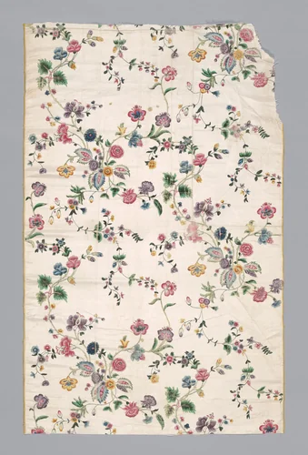 Length of Painted Silk by Chinese, textile, 1740-1760